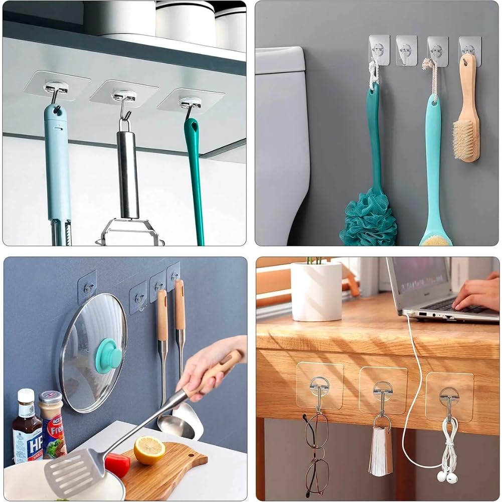 Self Adhesive Wall Hooks(Pack of 10)