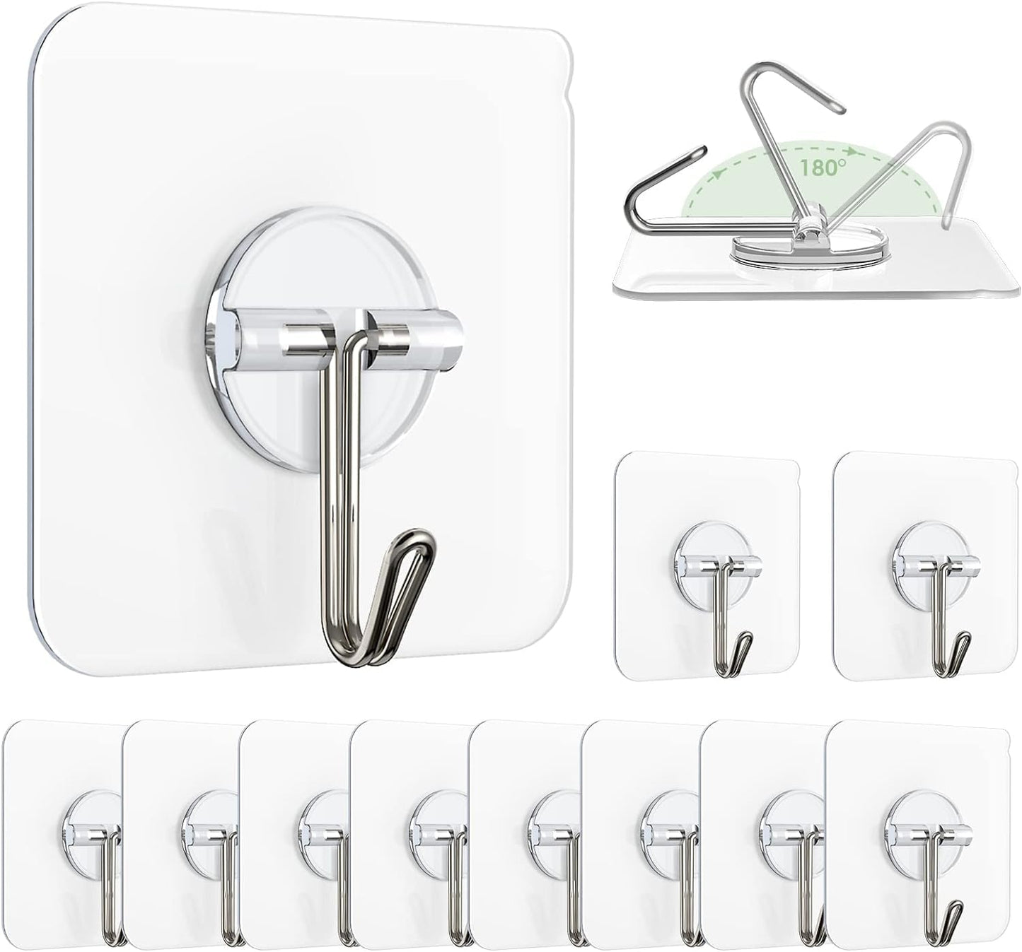 Self Adhesive Wall Hooks(Pack of 10)