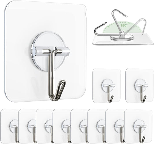 Self Adhesive Wall Hooks(Pack of 10)