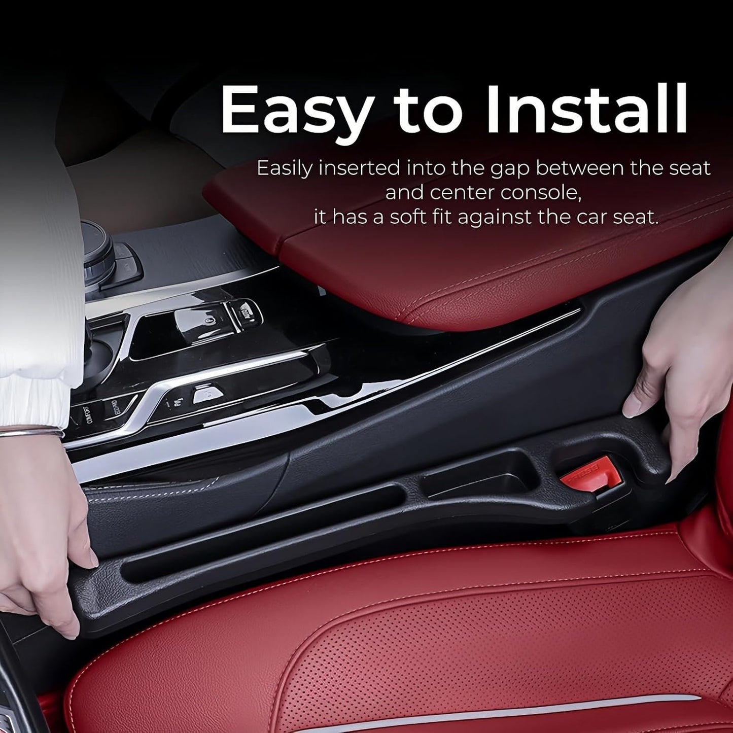 Drop Stopper - Universal Car Seat-Gap Filler Duo (Belt-Slot Safe)