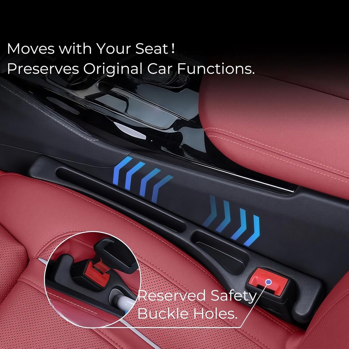 Drop Stopper - Universal Car Seat-Gap Filler Duo (Belt-Slot Safe)