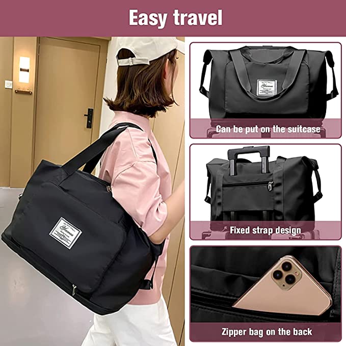 Waterproof Foldable Travel Duffle Bag with Pocket(Buy 1 Get 1)